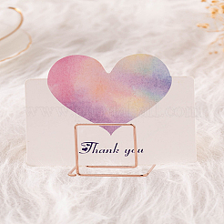 12Pcs 3 Colors Carbon Steel Place Card Holders&nbsp;AJEW-LP0010-24