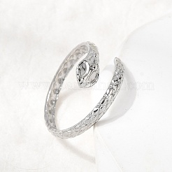 5Pcs 304 Stainless Steel Open Cuff Rings for Women&nbsp;RJEW-K313-05P