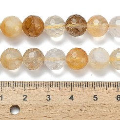 Grade A Natural Yellow Hematoid Quartz Beads Strands&nbsp;G-L642-F04-10mm