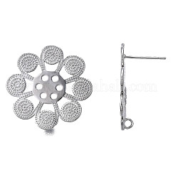 Brass Stud Earring Findings&nbsp;KK-N232-334P