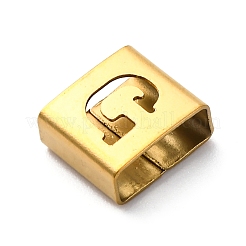 Ion Plating(IP) 304 Stainless Steel Square Slide Charms&nbsp;STAS-L132-20G-G