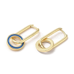 Real 18K Gold Plated Brass Ring Dangle Hoop Earrings&nbsp;EJEW-L268-022G-02