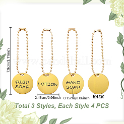 12Pcs 3 Styles 304 Stainless Steel Gift Tags&nbsp;AJEW-GA0009-76G