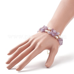 4Pcs 4 Style Natural Mixed Gemstone Chips & Pearl Beaded Necklaces Set for Women&nbsp;NJEW-JN04008