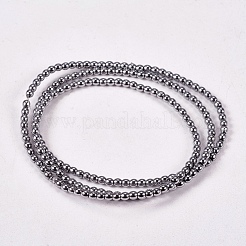 Electroplate Non-Magnetic Synthetic Hematite Beads Strands&nbsp;X-G-J169A-2mm-02
