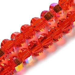 Transparent Electroplate Glass Beads Strands&nbsp;GLAA-Q099-C01-M01