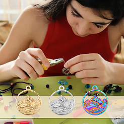 18Pcs 3 Colors 304 Stainless Steel Pendants Ion Plating(IP)&nbsp;STAS-DC0012-87