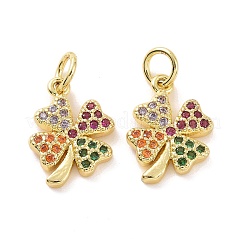 Brass Micro Pave Colorful Cubic Zirconia Charms&nbsp;KK-E068-VF123
