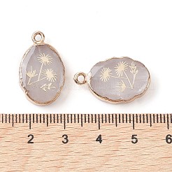 Natural Quartz Crystal Oval Pendants&nbsp;G-C102-07G-01