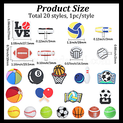 Sports Series PVC Plastic & Silicone Beads Findings Kits&nbsp;DIY-BM0001-83