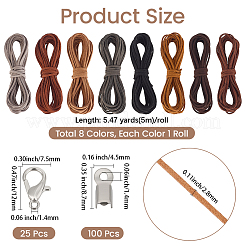 DIY Faux Suede Cord Bracelets & Necklace Making Kit&nbsp;DIY-CL0002-48