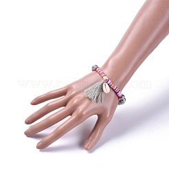 Tassels Charm Stretch Bracelets&nbsp;BJEW-JB05080-05