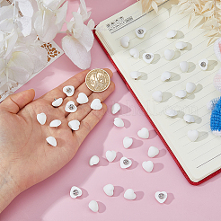 40Pcs 1-Hole Resin Shank Buttons&nbsp;BUTT-FH0001-040A