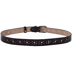 Leather Hollow Chain Belts for Man&nbsp;AJEW-WH20070-165A