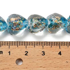 Handmade Dichroic Foil Glass Beads Strands&nbsp;DICH-U001-03F