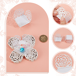 50Pcs Rose Flower Window Paper Candy Packaging Boxes&nbsp;CON-OC0001-78C
