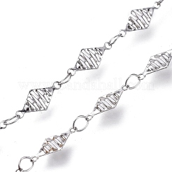 Tarnish Resistant 304 Stainless Steel Rhombus Link Chains&nbsp;CHS-P011-01P