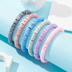 10 Strands 10 Colors Handmade Polymer Clay Beads Strand&nbsp;CLAY-YW0001-92