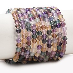 Natural Colorful Fluorite Beads Strands&nbsp;G-C261-A01-4mm
