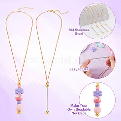 304 Stainless Steel Cable Chain Necklace Makings&nbsp;NJEW-TAC0012-02