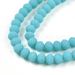 Frosted Opaque Glass Beads Strands&nbsp;EGLA-A034-P3mm-MD24-A