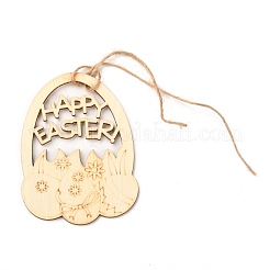 DIY Egg Shape Handmade Hollow Out Graffiti Wood&nbsp;WOOD-G007-03
