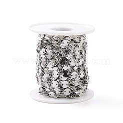 Non-Tarnish 304 Stainless Steel Flat Round Link Chains&nbsp;CHS-A008-01P-A