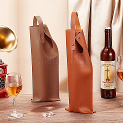2Pcs 2 Colors PU Leather Wine Bottle Cover&nbsp;AJEW-GA0007-71