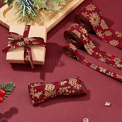 6M 3 Styles Christmas Double Face Printed Polyester Ribbons&nbsp;OCOR-FH0001-26A