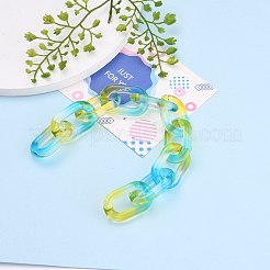 Handmade Two Tone Transparent Acrylic Cable Chains&nbsp;AJEW-JB00840-03