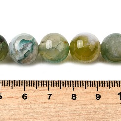 Natural Green Cherry Blossom Agate Beads Strands&nbsp;G-NH0061-A01-12mm