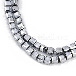 Electroplated Synthetic Non-magnetic Hematite Beads Strands&nbsp;G-H072-C01-02
