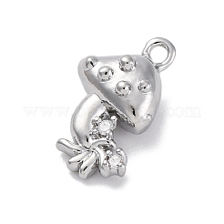 Brass Micro Pave Cubic Zirconia Pendants&nbsp;KK-D288-06P