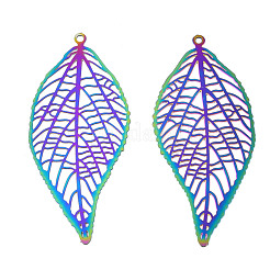 Ion Plating(IP) 201 Stainless Steel Filigree Big Pendants&nbsp;STAS-S118-098