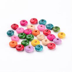Lead Free Rondelle Natural Wood Beads&nbsp;X-YTB032