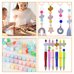 112Pcs 16 Style Food Grade Eco-Friendly Silicone Focal Beads&nbsp;SIL-GO0001-01