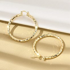 Brass Hoop Earrings&nbsp;EJEW-B117-06E-G