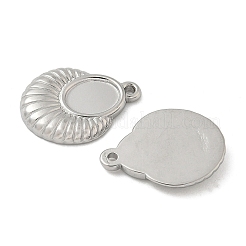 304 Stainless Steel Pendant Cabochon Settings&nbsp;STAS-D127-16P
