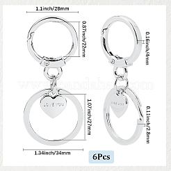6Pcs Alloy Keychain Clasps&nbsp;FIND-SC0014-43P