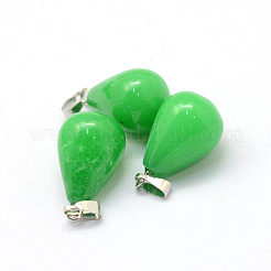 Teardrop Natural Malaysia Jade Pendants&nbsp;G-Q435-10
