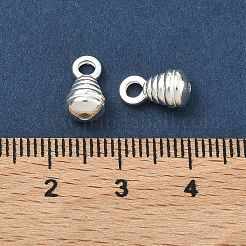 925 Sterling Silver Grooved Teardrop Charms&nbsp;STER-A050-06S