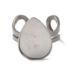 304 Stainless Steel Open Cuff Findings&nbsp;STAS-R123-02H-P