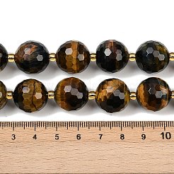 Natural Tiger Eye Beads Strands&nbsp;G-C249-A20-16mm