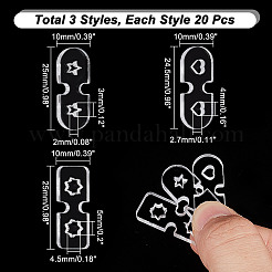 60Pcs 3 Shapes Acrylic Knitted Hat Making Fastener Tool&nbsp;FIND-GA0004-04