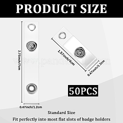 50Pcs PVC ID Badge Holder Strap&nbsp;FIND-CP0003-14C
