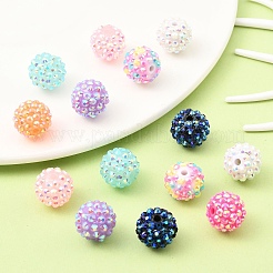 Resin Rhinestone Beads&nbsp;FIND-P027-G