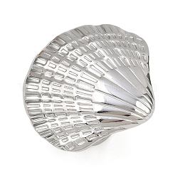 Adjustable 304 Stainless Steel Cuff Rings for Women&nbsp;RJEW-B135-05P