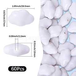 60Pcs Opaque Acrylic Beads&nbsp;OACR-SC0002-83