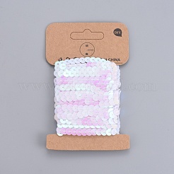 Plastic Paillette/Sequins Chain Rolls&nbsp;PVC-WH0005-01J