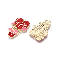 Rack Plating Alloy Enamel Pendants&nbsp;ENAM-N056-428B